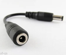 1pc 12cm 5.5x2.5mm Male Plug to 4.0x1.7mm Female Jack DC Power Adapter Cable