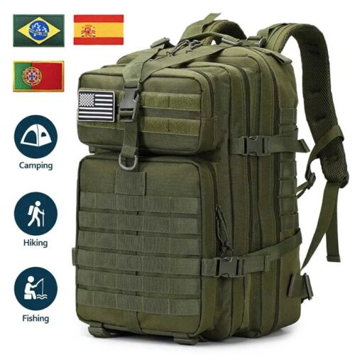 Military Bag 30L/50L Army Tactical Backpack Rucksack 3P Assault Hiking Camping - Afbeelding 1 van 41