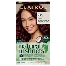Clairol Natural Instincts Demi-Permanent Hair Dye, 4RV Dark Burgundy Hair...