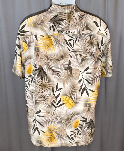 Caribbean Joe Button Up 100% Rayon Hawaiian Aloha Shirt Men's Large - Picture 3 of 4