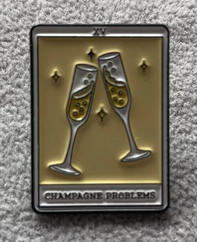Taylor Swift Enamel Pin Badge Evermore Tarot Design Champagne Problems Swiftie