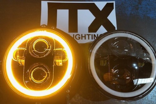 1pr WHITE 5 3/4" LED Halo Ring Angel Eye 5 3/4" Headlights Pontiac Firebird - Picture 6 of 9