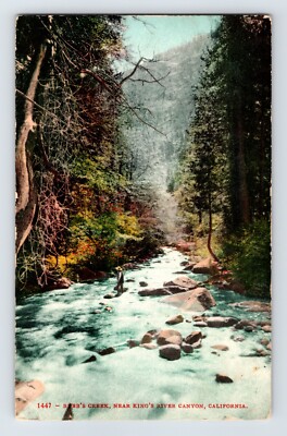 Postcard California Kings River Canyon Bubbs Creek 1910s Unposted Divided Back