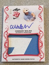 CONNOR WALSH 2018 Leaf PERFECT GAME Autograph PATCH #8/15 OLE MISS, RICE OWLS