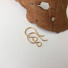 Gold Filled French Hook Earring Finding 14k Gold Filled French Hook Hammered
