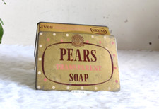 1950s Vintage Hindustan Lever Pears Transparent Soap Advertising Tin Box TIN117
