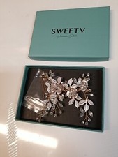 Bridal Wedding Prom Hair Accs Crystal Rhinestone Diamante Hair Clip