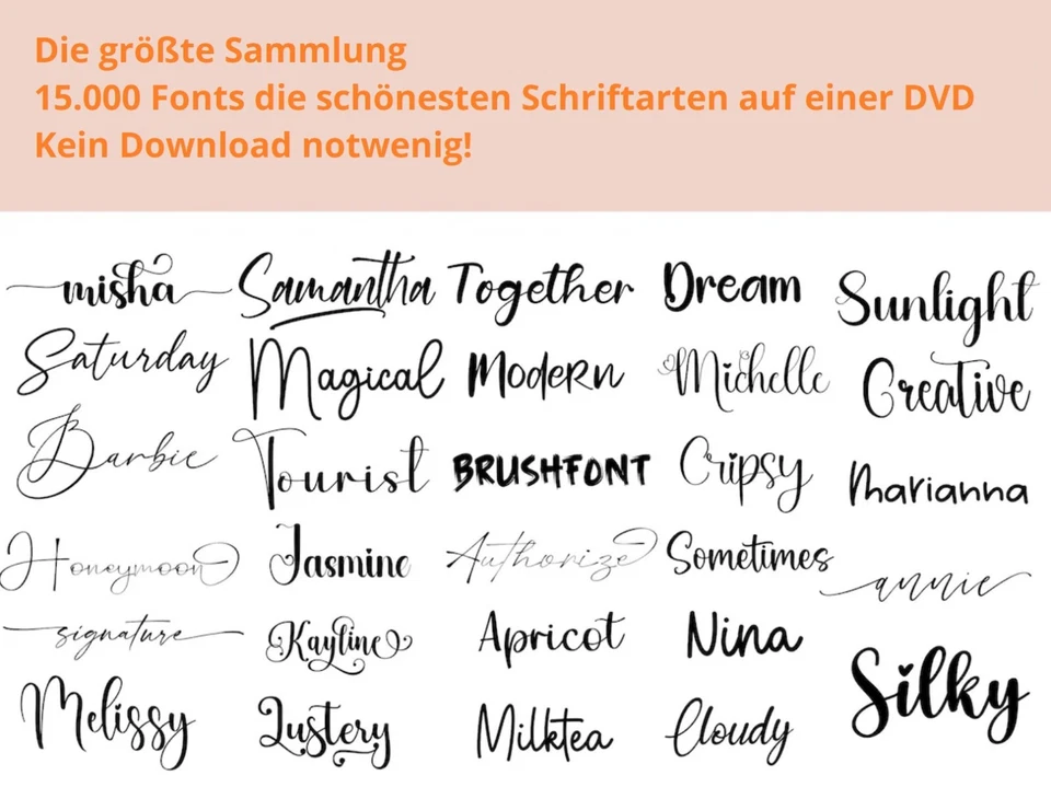 Schriftarten, Kalligrafie, Fonts, 40.000 verschiedene Schriftarten auf einer DVD - Bild 3 von 4