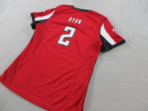 Atlanta Falcons Jersey Womens Large Red Nike On Field Matt Ryan Super Bowl NFL - Picture 2 of 12