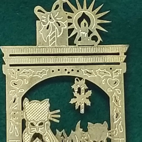 (3) 24k Gold and Brass Christmas Ornaments Cats Prince Edward Island WORLD FAIR - Picture 4 of 9
