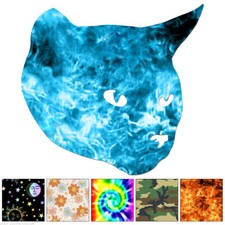 Cat Head - Decal Sticker - Multiple Patterns  Sizes - ebn7530