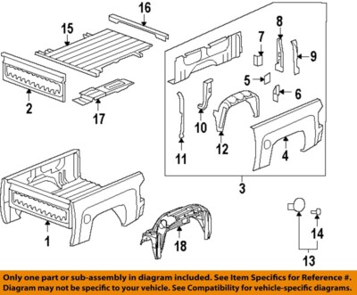 GM OEM Pick Up Box Bed-Front Panel 23231997