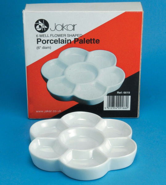 Jakar Porzellan Farbpalette Zum Mischen Von KüNstlerfarbe, 6 FäCher, 6 Zoll-image