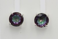 1,85 Carat Mystik Topas Ohrstecker 925 Silber Mystischer Topas Unisex Top Edel