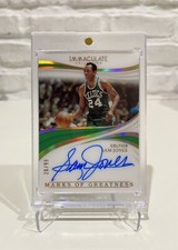 2018-19 Immaculate SAM JONES Marks of Greatness /99 AUTO Celtics HOF MINT RARE!