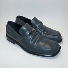 VERSACE CLASSIC V2 MEN'S DRESS SHOES SLIP ON Gray Men’s Size 43