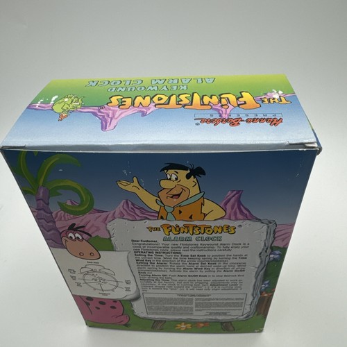 The Flintstones Keywound Alarm Clock Fred Original Box - Picture 4 of 5