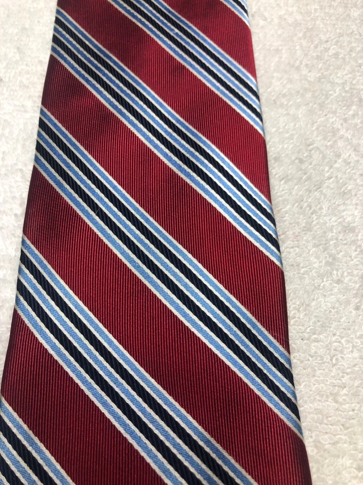 CORBATA TOMMY HILFIGER HOMBRE ROJA CON AZUL CLARO Y NEGRO 3,5 X 61 Foto 3 de 4