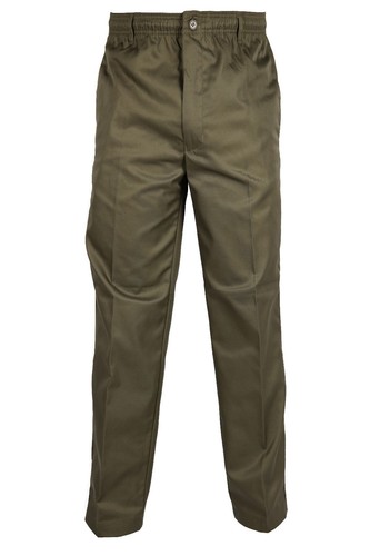 Mens Elasticated Stretch Waist Rugby Trousers 30-48 Comfortable Draw Cord Tie - Picture 23 of 28