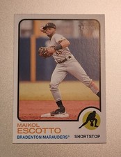 2022 TOPPS HERITAGE MINOR LEAGUE #178 MAIKOL ESCOTTO BRADENTON MARAUDERS