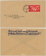 BALMORAL CASTLE COURT P.O POSTMARK 7 SEPT 1955 CENTENARY of Royal Oc. Coronation