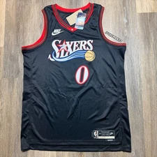 Tyrese Maxey Philadelphia 76ers Nike Swingman Jersey Black Retro Classic Edition
