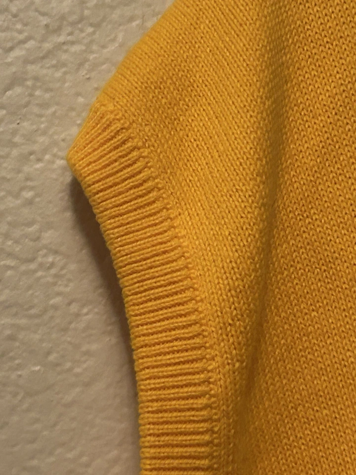 Chaleco Suéter Hombre Vintage Golf L/XL Extra Grande Talla 44 Años 80/90 Amarillo Ping Foto 4 de 4