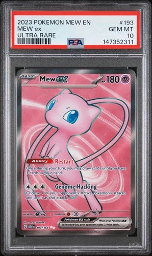2023 POKEMON MEW EN-151 ULTRA RARE #193 MEW EX PSA 10