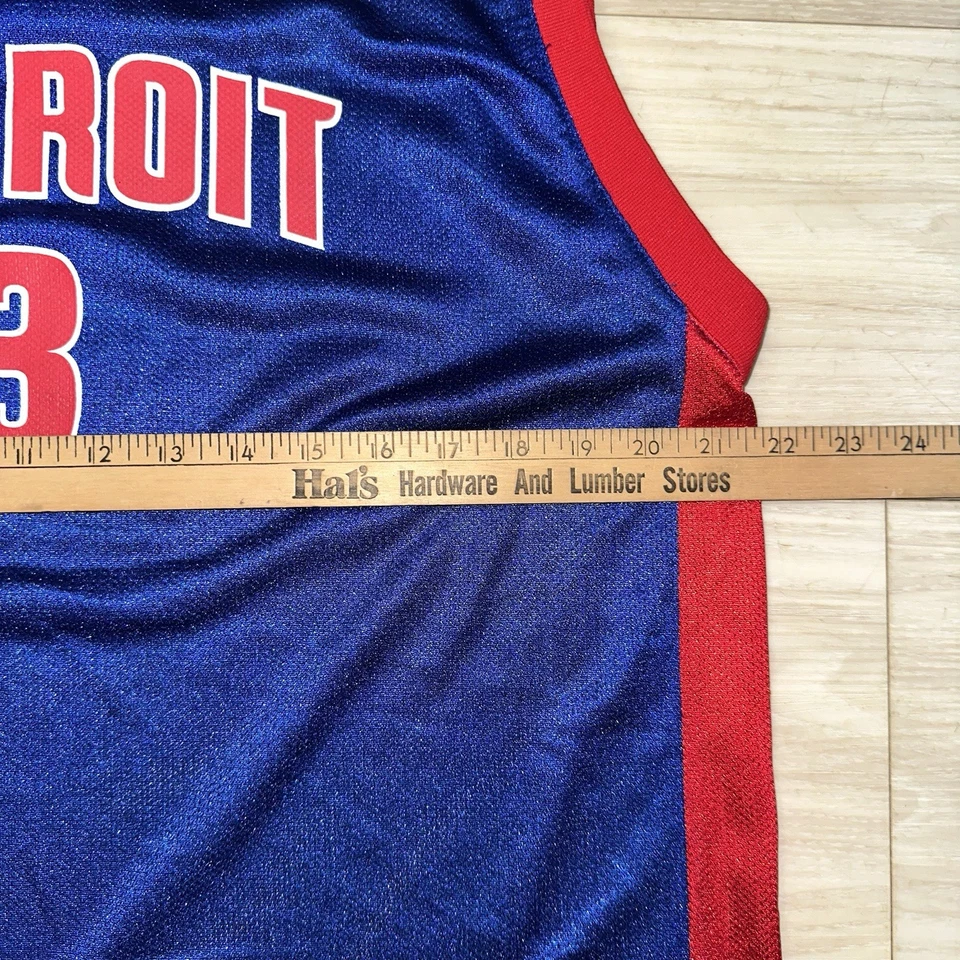 Camiseta deportiva de baloncesto Reebok Ben Wallace Youth XL (18-20) Detroit Pistons azul #3 Foto 4 de 4