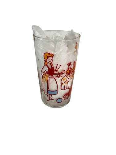 Vintage Walt Disney Cinderella Drinking Glass #2 4 1/2" x 2 1/2"