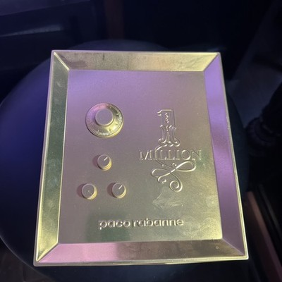 RARE COLLECTIBLE, Paco Rabanne 1 Million Cologne Gift Set Gold Vault, CASE ONLY