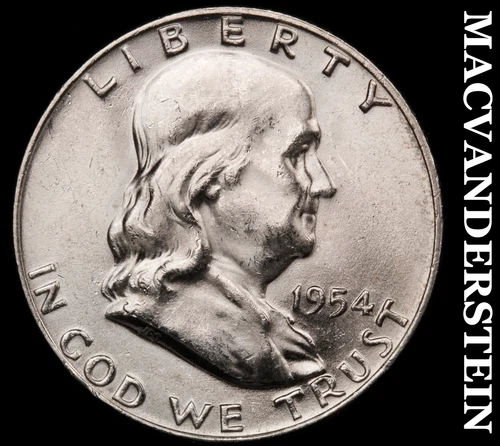 1954-D Silver Franklin Half Dollar - Choice Gem Brilliant Unc  Lustrous  #G8216