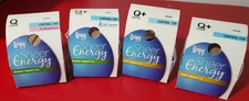 4 Pair NEW L'eggs Sheer Energy Control Top Pantyhose: Size Q & Q+ Nude