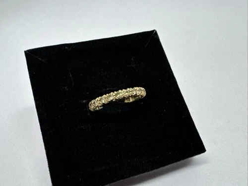 Pretty Antique Art Deco 9K Gold 1ct Lab-Created Spinel Full Eternity Ring S 6