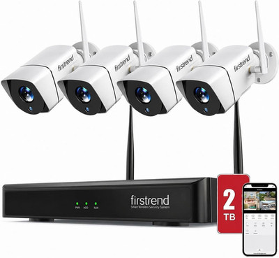 (2026 New)  Wifi Wireless Security Camera System, Wireless NVR System with 4Pcs