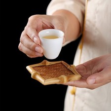 Chinese Style Bamboo Tea Tray Handwoven Coaster Set Tea Table Accessories