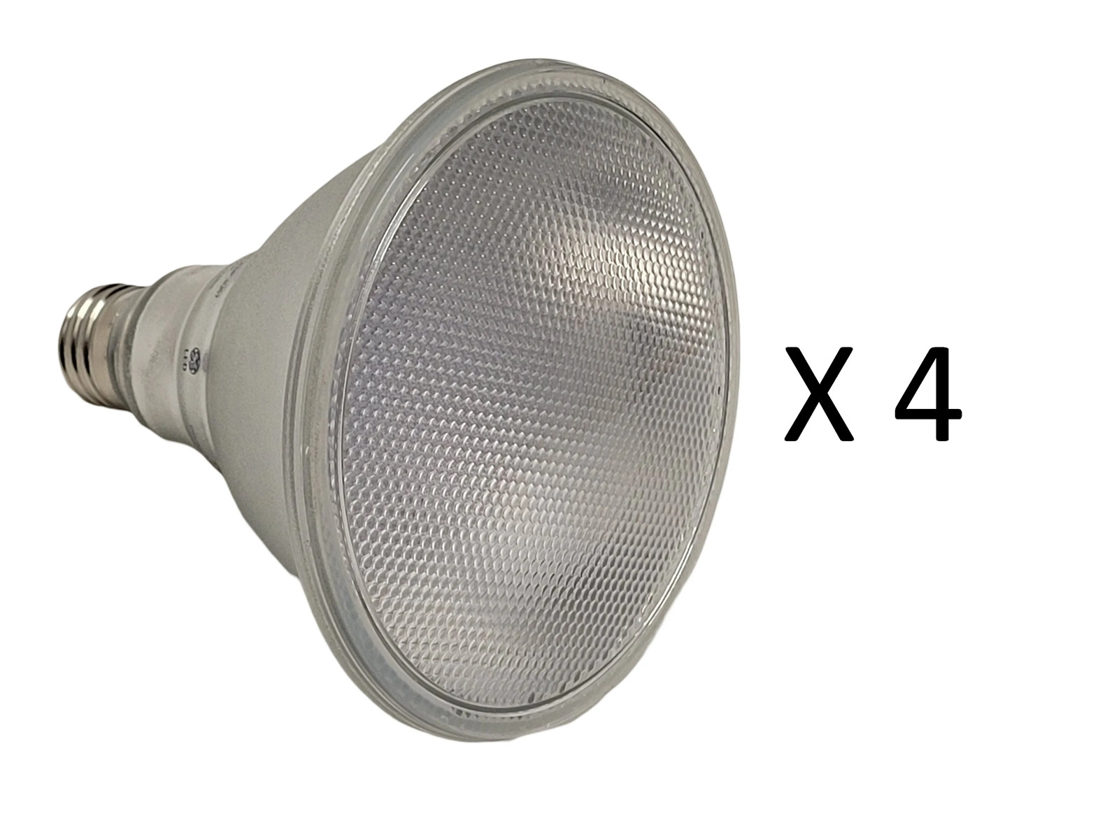 Lot of 4 Floodlight  GE LED 90W 1300 Lumens Indoor Outdoor PAR38 Bulbs 3000K