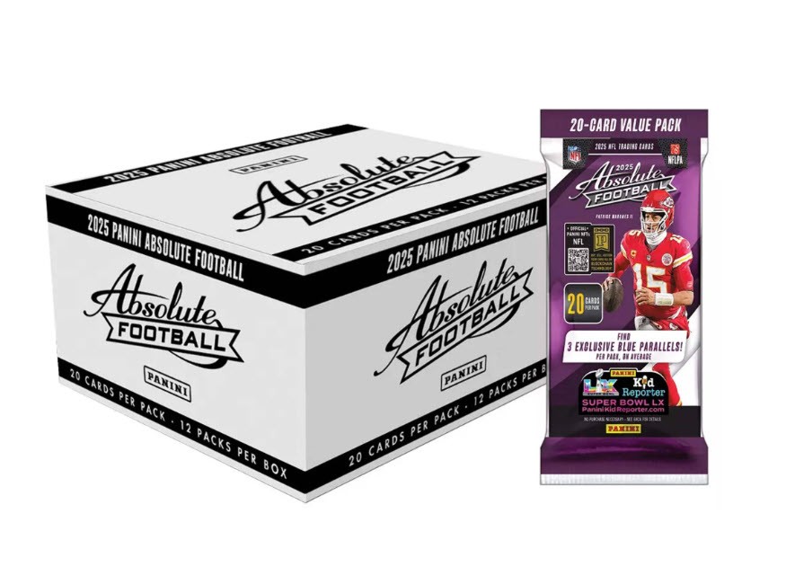 Panini 2025 Absolute Football Cello Fat Pack (Box of 12) 20 Cards per pack