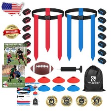 Adjustable Flag Football Belt Set 14 Player 42 Flags Youth Adult Nylon