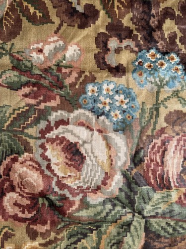 Lee Jofa Isabella Gold Olive Linen Decor Fabric Large Sample #5 - Picture 2 of 9