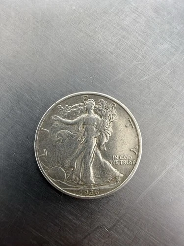 1936-S Walking Liberty Half Dollar Silver, 90% Silver, Very Fine, 5 Day Auction