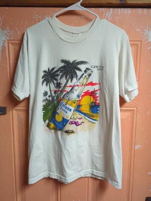 Vintage Cancun Mexico Tourist Shirt Corona Extra Graphic Size Large
