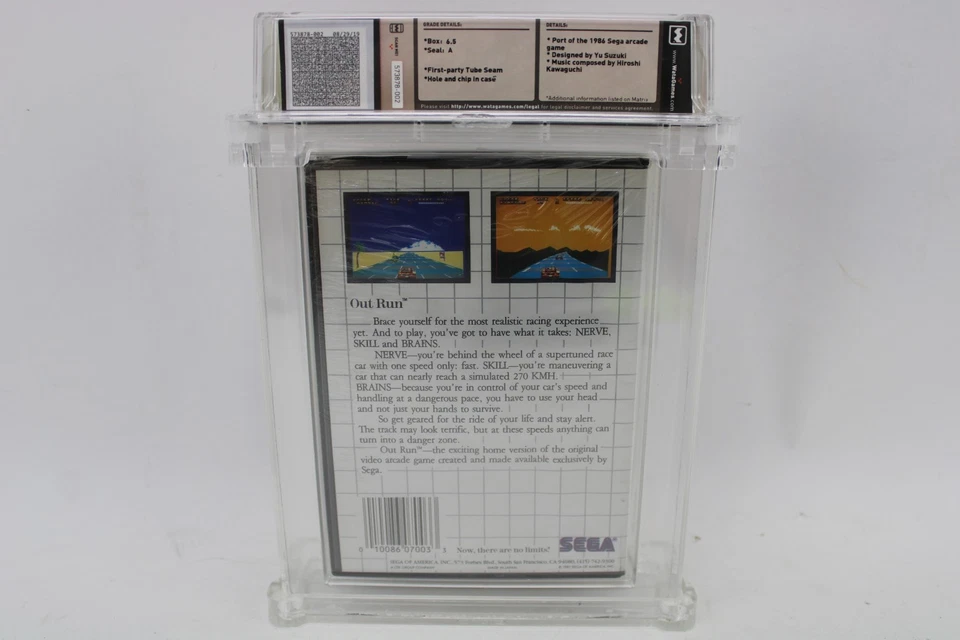 Out Run Sega Master Rare! Factory Sealed Wata Graded 6.5 A - Image 4 of 4