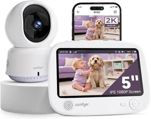 Comfyer Split-Screen Baby Monitor with 1 Camera 5” HD Baby Monitor Model BM02