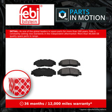Brake Pads Set fits HONDA HR-V GH 1.6 Front 1999 on 06450SOKJ11 06450S0AJ00 Febi