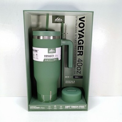 Hydrapeak Voyager 40oz Tumbler Combo Pack Sage Leaf Green  NEW