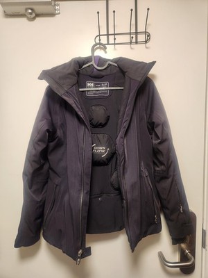 Helly Hansen Down Flow Ski Jacket Women's Small Fitted Helly Tech RECCO Black