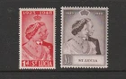 (A471) St Lucia - 1948 Silver Wedding Set Un-Mounted Mint