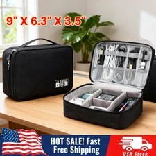 Portable Electronic Organizer Travel Cable Storage Bag Cord Case Accessories US