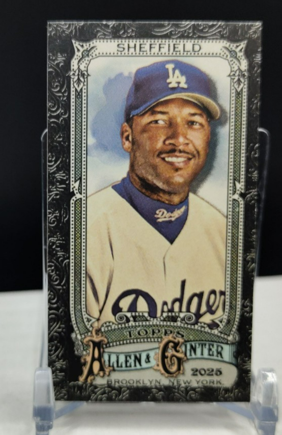 Gary Sheffield Mini Black Border 2025 Topps Allen & Ginter #191 LA